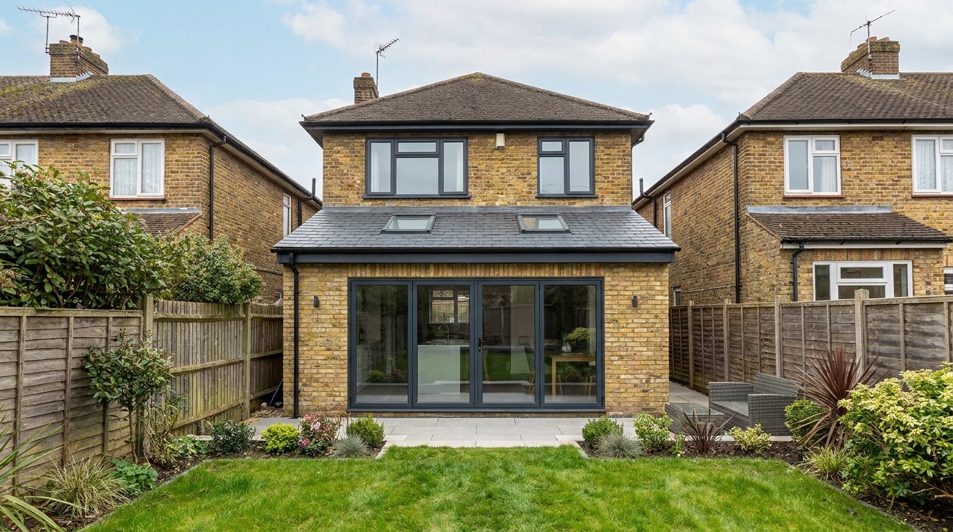 A Bexley property after its two storey rear extension by LD&C Homes